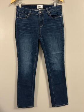 PAIGE Brigitte Straight-Leg Jeans in Dark Blue Wash Size 26